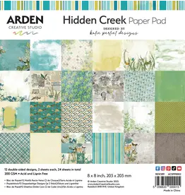 ARDEN CREATIVE STUDIO ARDEN CREATIVE STUDIO HIDDEN CREEK 8x8 PAPER PAD 24 SHEETS