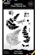 ARDEN CREATIVE STUDIO ARDEN CREATIVE STUDIO MAKER SERIES FERN VALLEY 4x6 LAYERING CLEAR STAMP SET