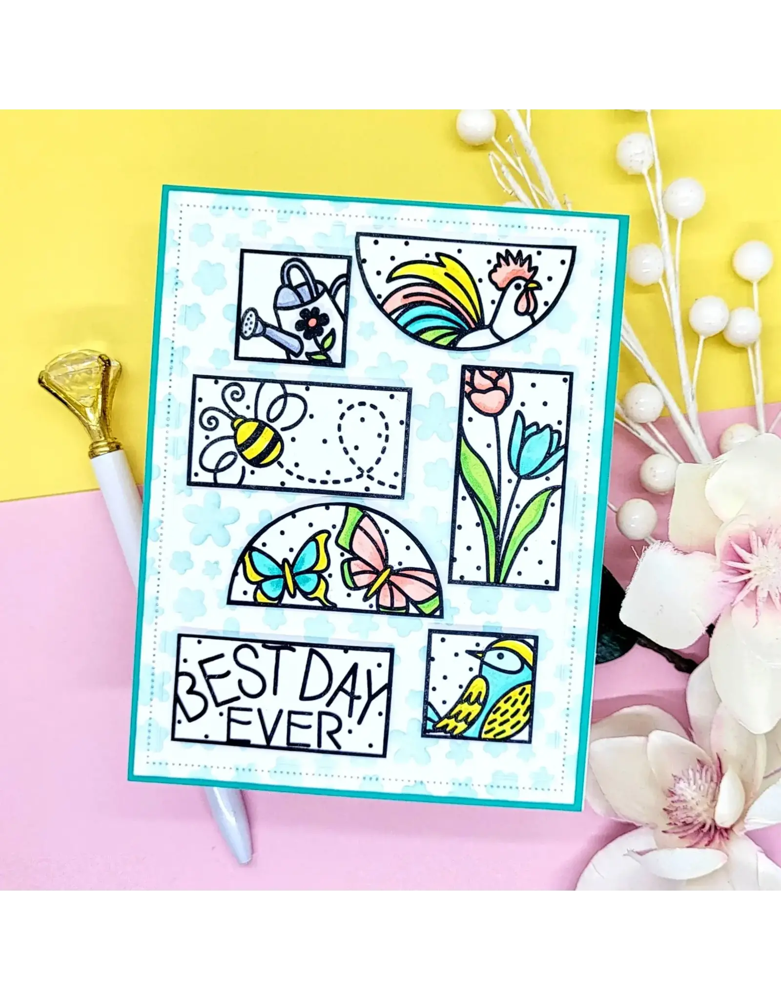 LDRS CREATIVE LDRS CREATIVE PATTERN BACKGROUND STENCILS SET