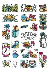 LDRS CREATIVE LDRS CREATIVE DAYBREAK PUZZLE SCENES CLEAR STAMP SET