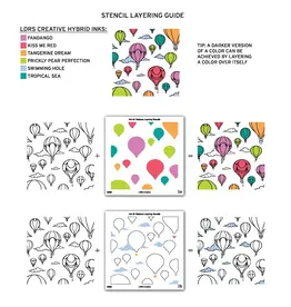 LDRS CREATIVE LDRS CREATIVE HOT AIR BALLOONS LAYERING STENCILS SET 2/PK