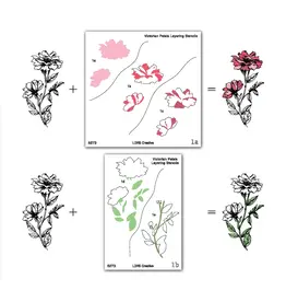 LDRS CREATIVE LDRS CREATIVE VICTORIAN PETALS LAYERING STENCILS SET 2/PK