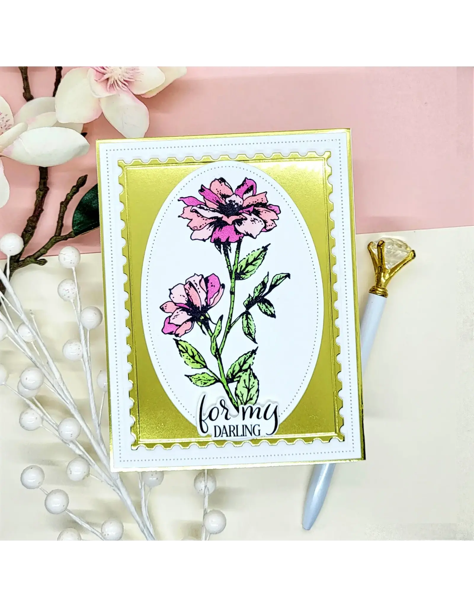 LDRS CREATIVE LDRS CREATIVE VICTORIAN PETALS IMPRESS-ION PRESS + FOIL PLATES