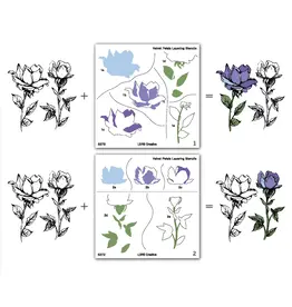 LDRS CREATIVE LDRS CREATIVE VELVET PETALS LAYERING STENCILS SET 2/PK