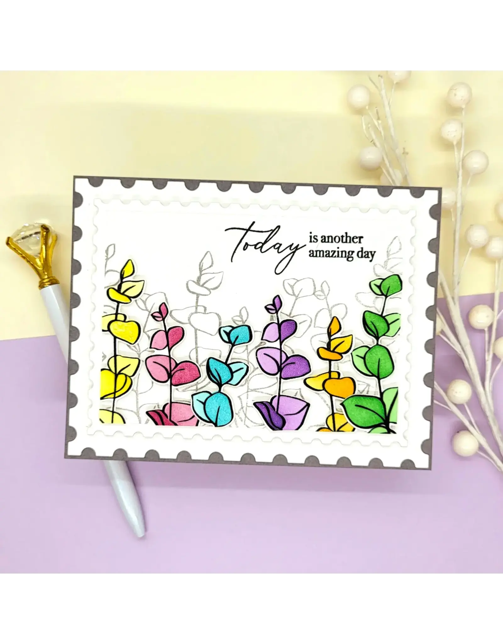 LDRS CREATIVE LDRS CREATIVE EUCALYPTUS LAYERING STENCILS SET 2/PK
