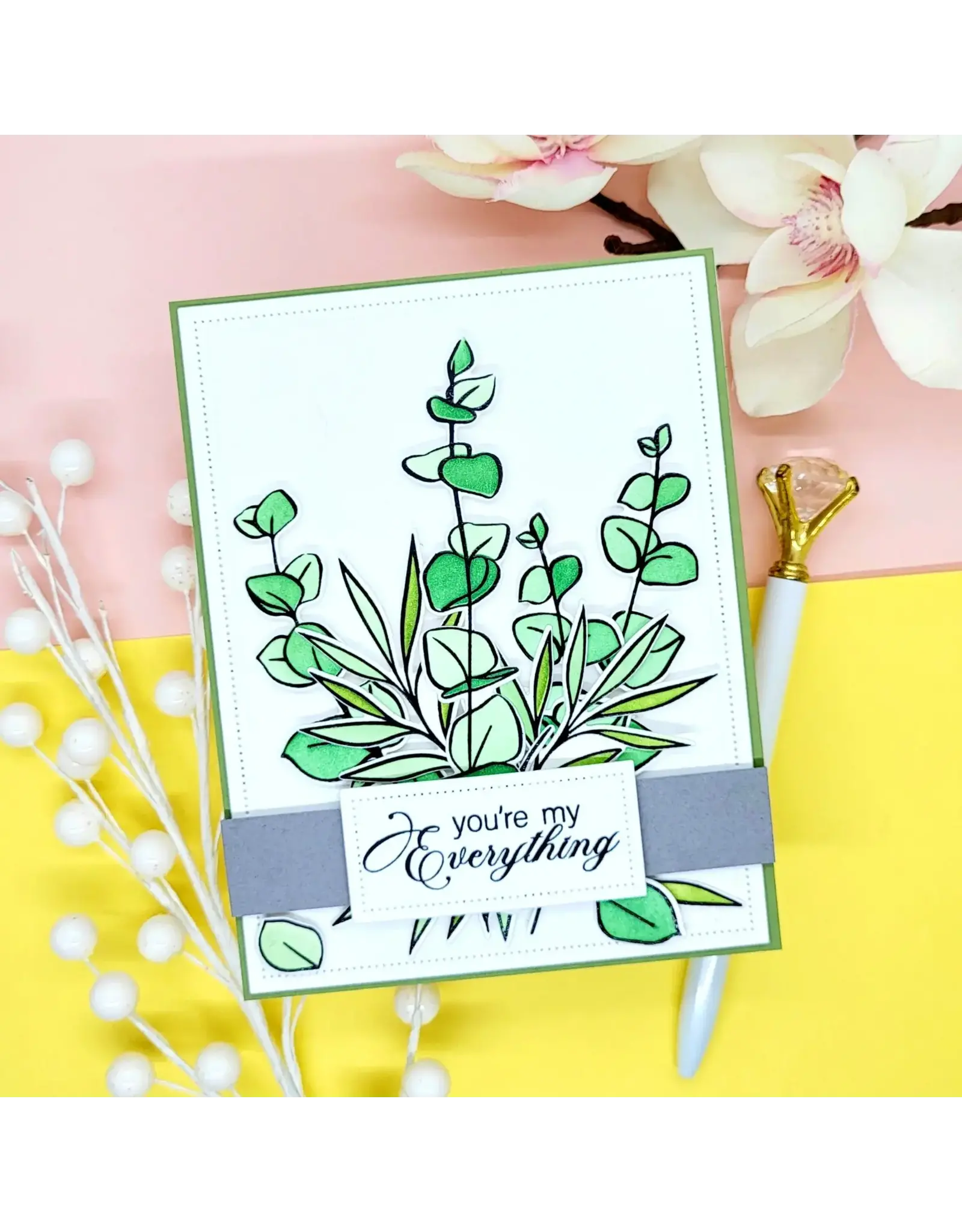 LDRS CREATIVE LDRS CREATIVE EUCALYPTUS LAYERING STENCILS SET 2/PK