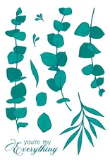 LDRS CREATIVE LDRS CREATIVE EUCALYPYUS CLEAR STAMP SET