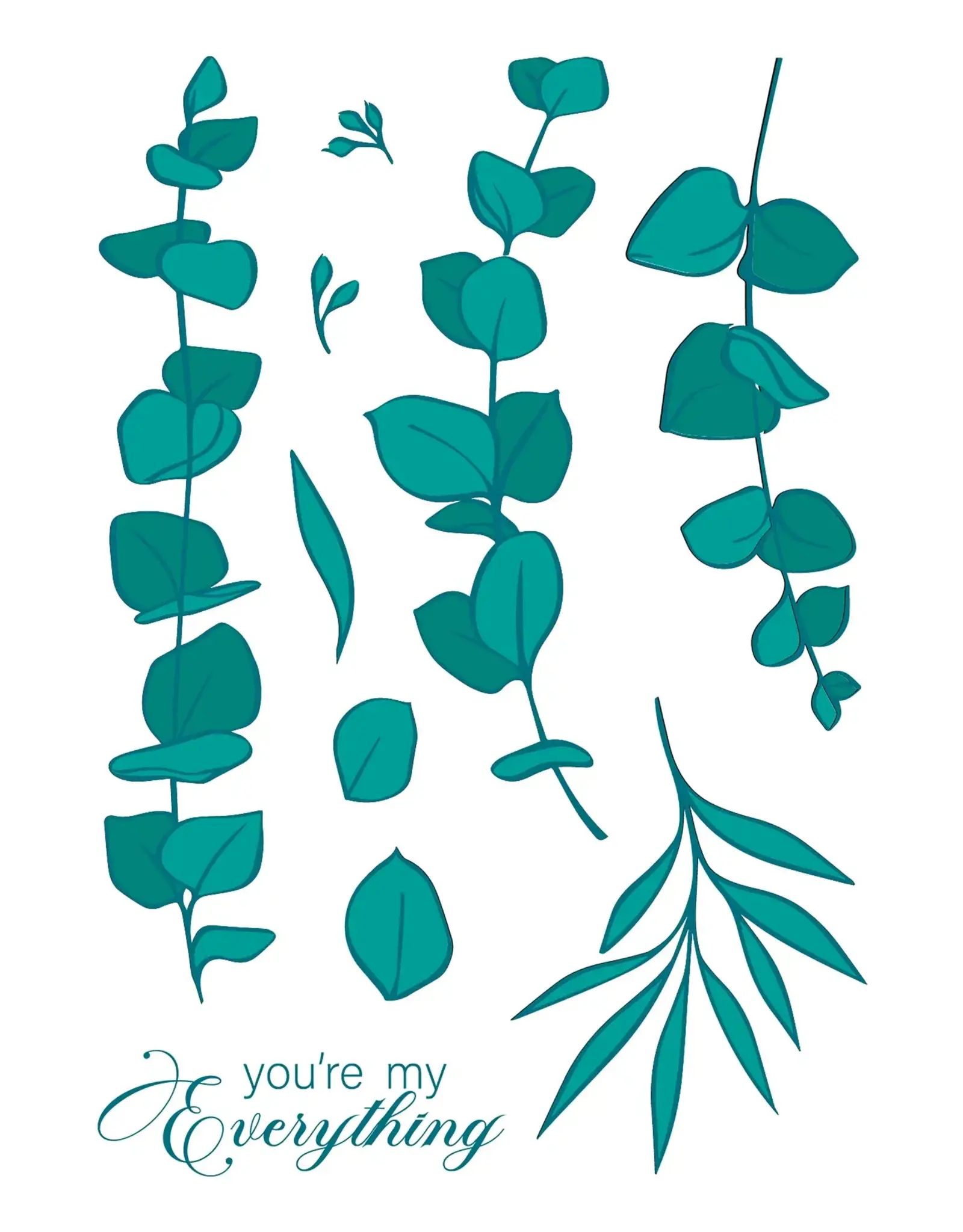 LDRS CREATIVE LDRS CREATIVE EUCALYPYUS CLEAR STAMP SET