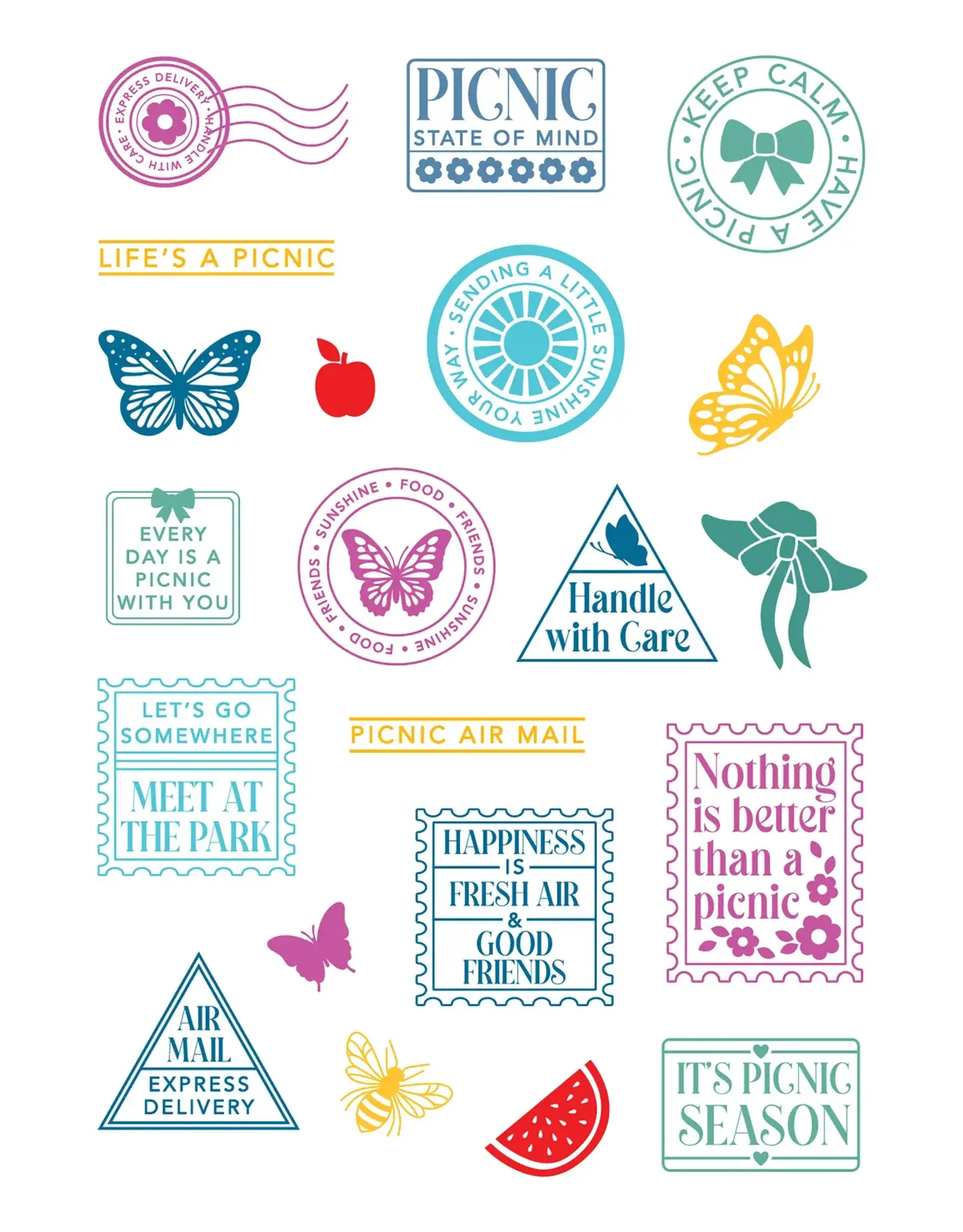 LDRS CREATIVE LDRS CREATIVE PICNIC POSTAGE COLLAGE CLEAR STAMP SET