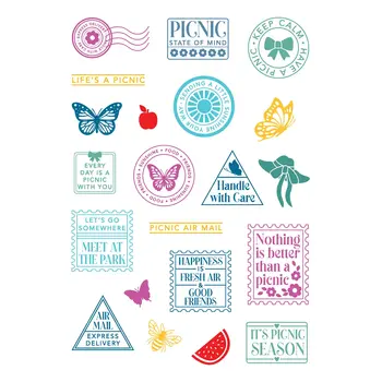 LDRS CREATIVE LDRS CREATIVE PICNIC POSTAGE COLLAGE CLEAR STAMP SET