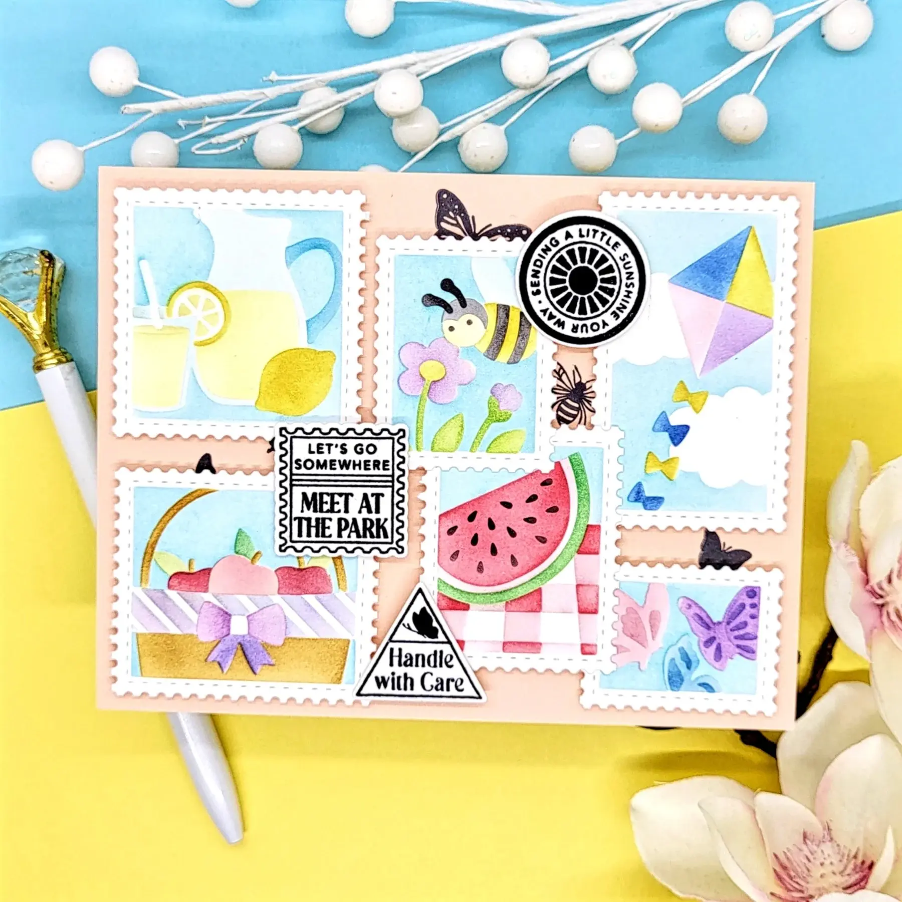 LDRS CREATIVE LDRS CREATIVE PICNIC POSTAGE COLLAGE CLEAR STAMP SET