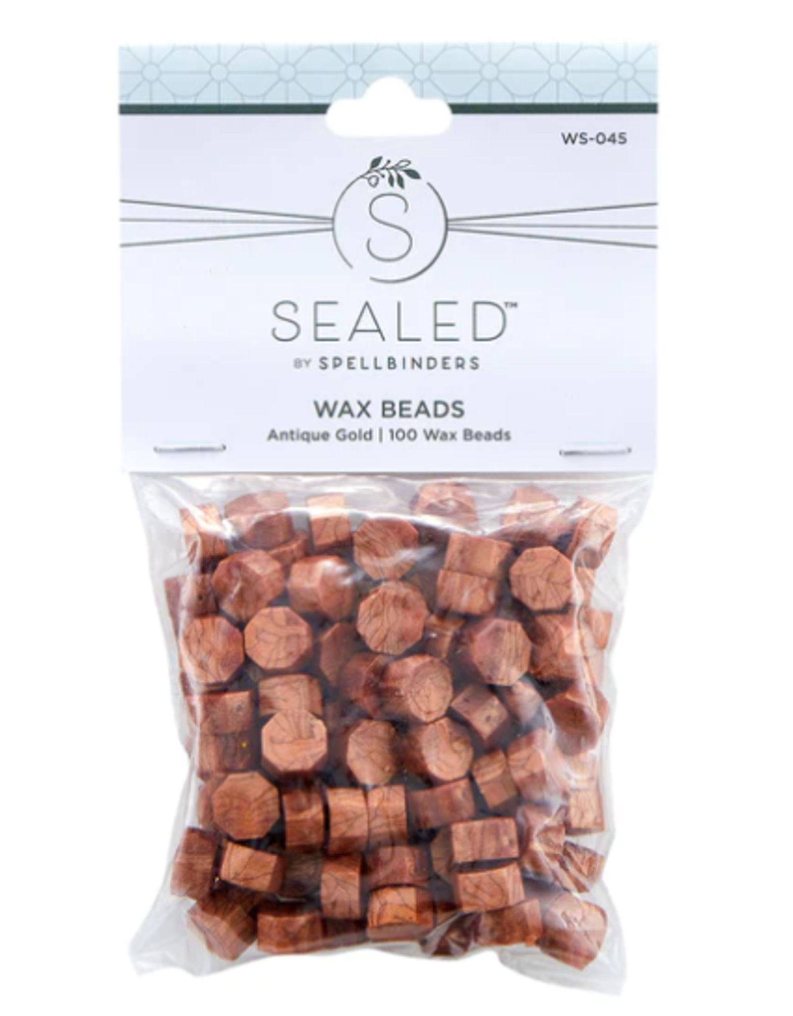 SPELLBINDERS SPELLBINDERS SEALED BY SPELLBINDERS COLLECTION ANTIQUE GOLD WAX BEADS 100/PK