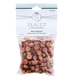 SPELLBINDERS SPELLBINDERS SEALED BY SPELLBINDERS COLLECTION ANTIQUE GOLD WAX BEADS 100/PK