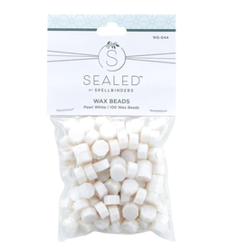 SPELLBINDERS SPELLBINDERS SEALED BY SPELLBINDERS COLLECTION PEARL WHITE WAX BEADS 100/PK