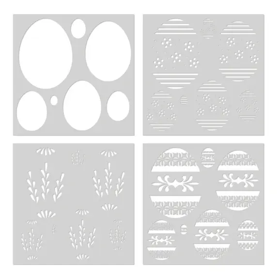 HERO ARTS HERO ARTS DECORATIVE EGGS COLOR LAYERING STENCIL SET