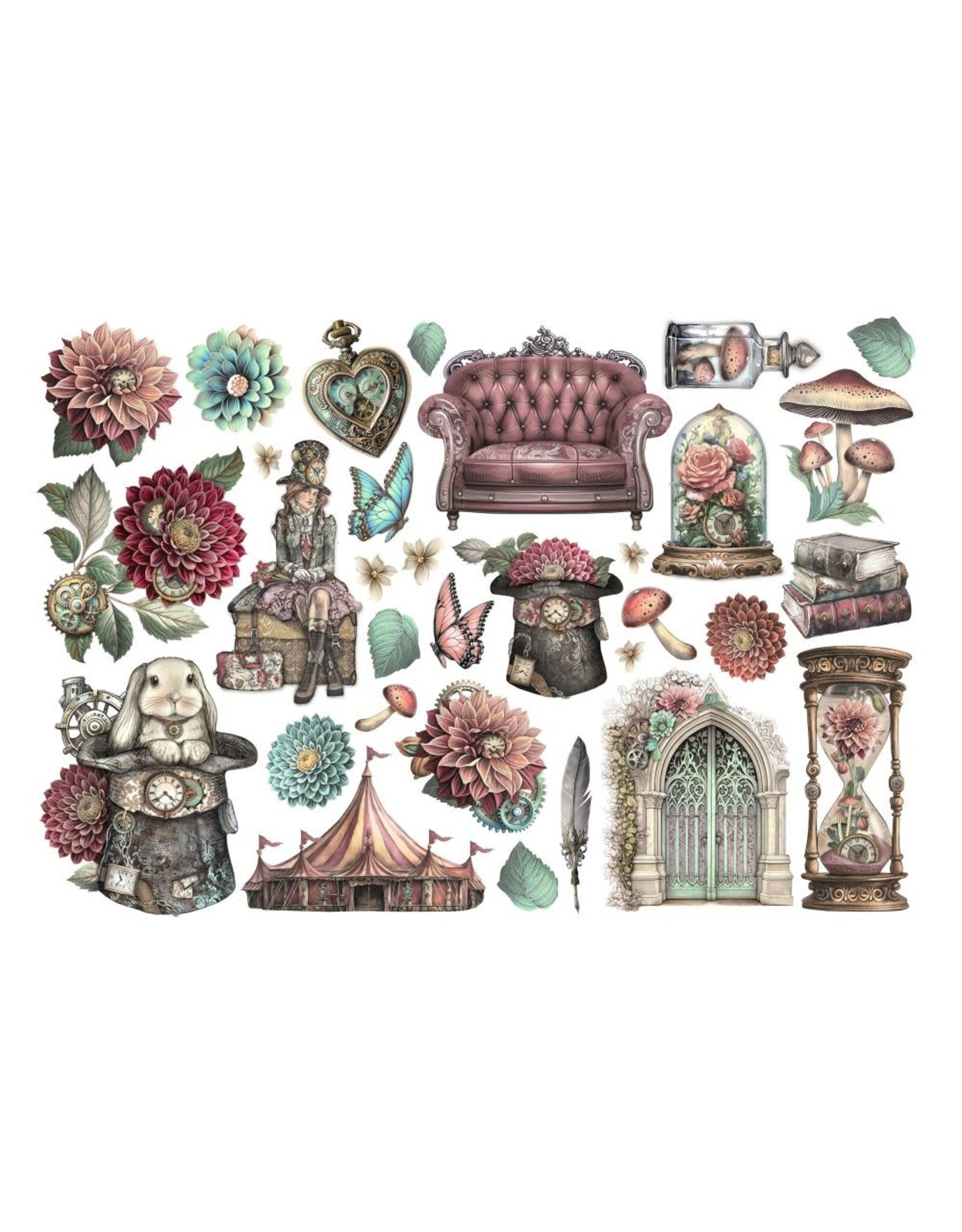 STAMPERIA STAMPERIA MASTER OF MAGIC EPHEMERA ADHESIVE PAPER CUT OUTS