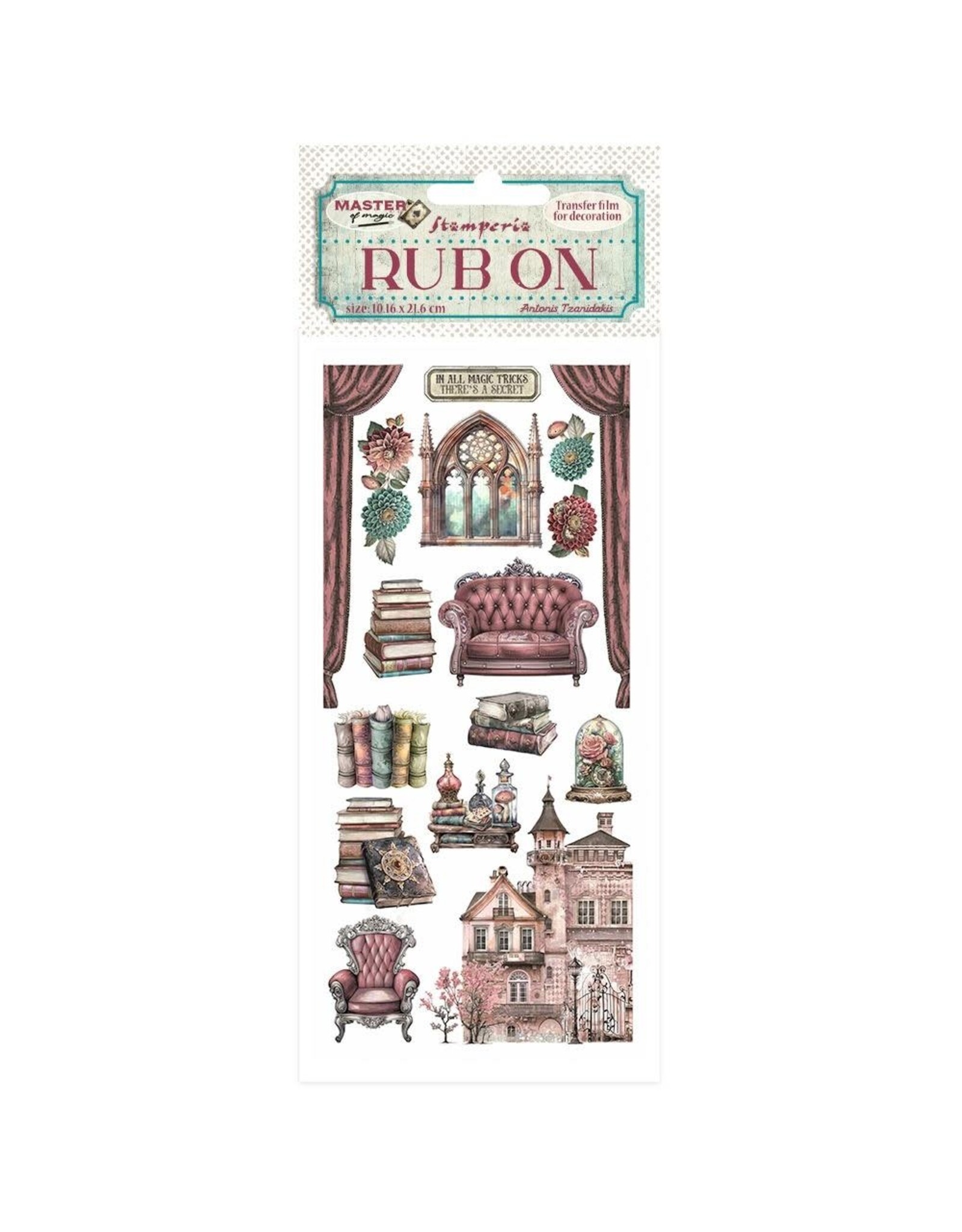 STAMPERIA STAMPERIA MASTER OF MAGIC HOUSE FURNISHINGS RUB-ON