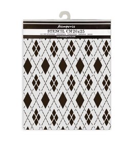 STAMPERIA STAMPERIA MASTER OF MAGIC RHOMBUS PATTERN 20x25cm STENCIL
