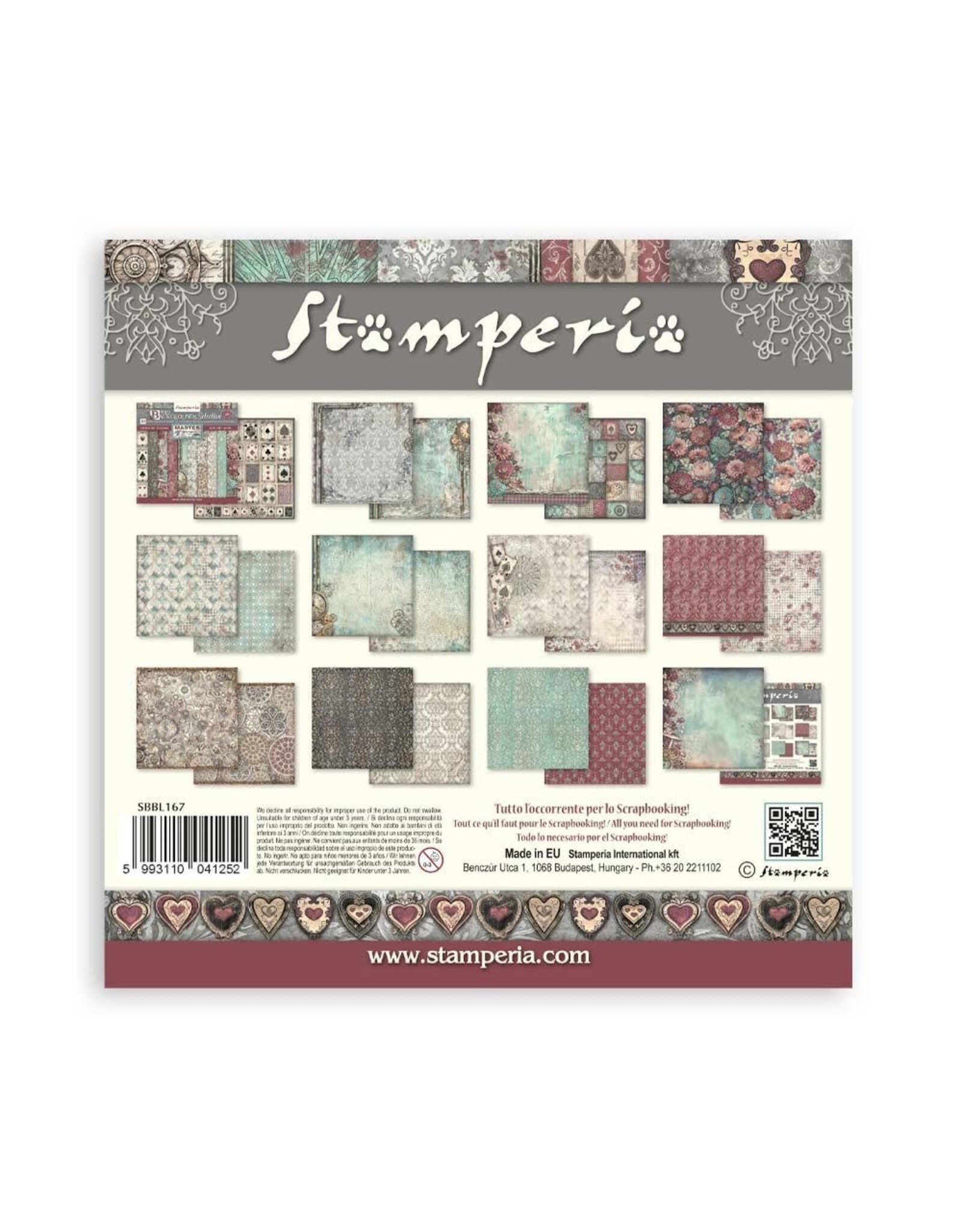 STAMPERIA STAMPERIA MASTER OF MAGIC MAXI BACKGROUNDS SELECTION 12X12 COLLECTION PACK 10 SHEETS