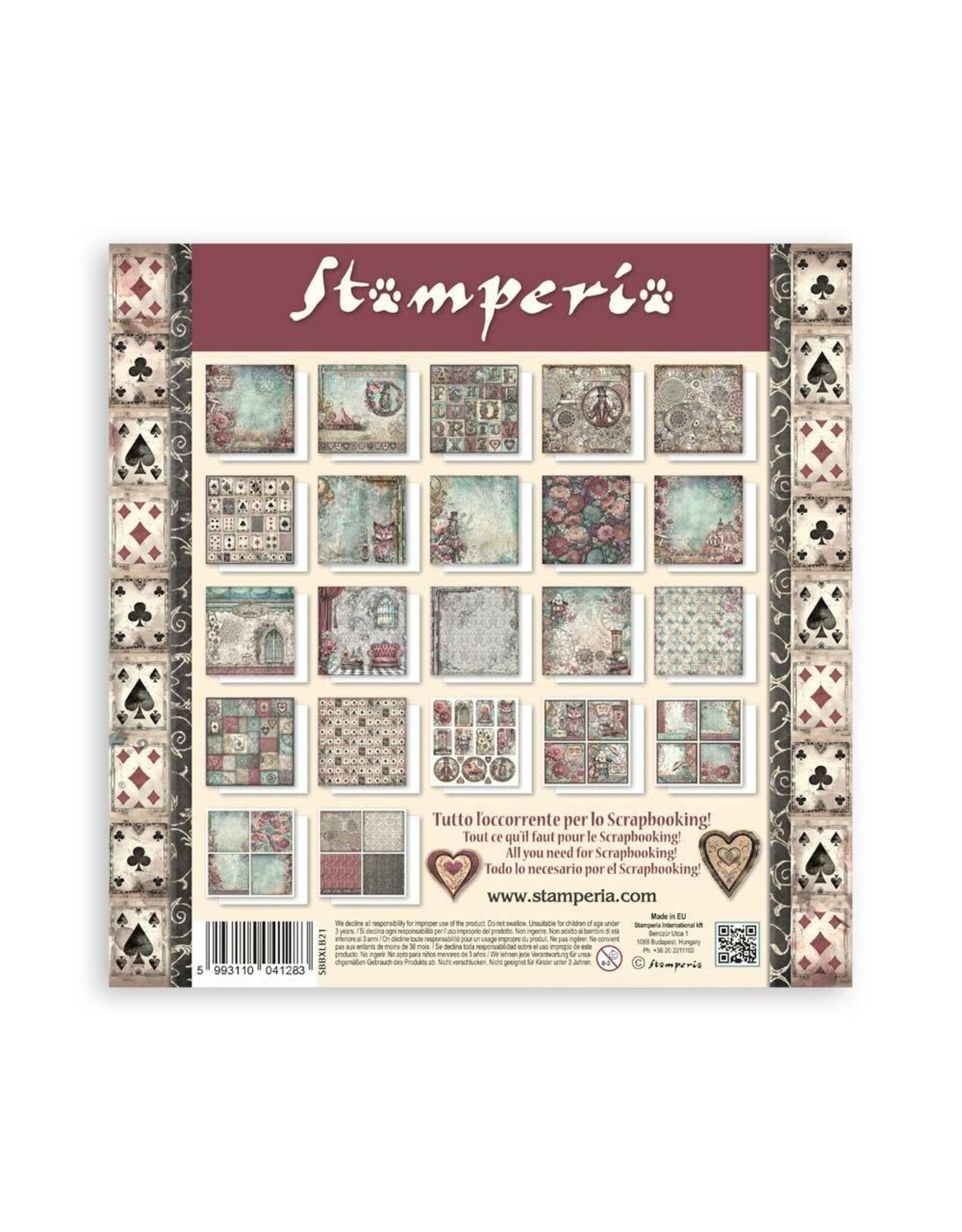 STAMPERIA STAMPERIA MASTER OF MAGIC MAXI PAD 12x12 PAPER PACK 22 SHEETS