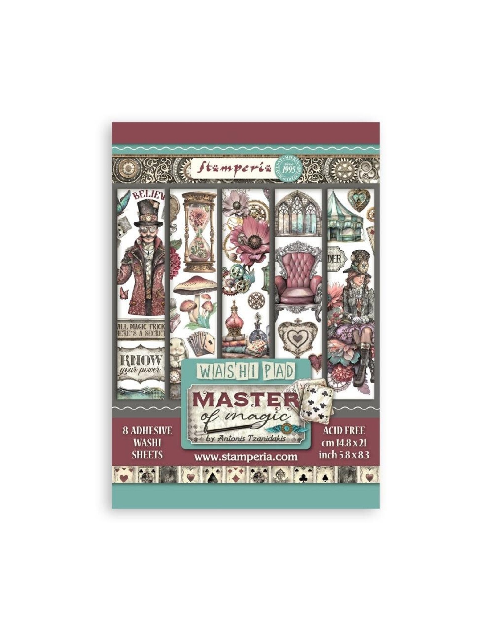 STAMPERIA STAMPERIA MASTER OF MAGIC A5 WASHI PAD