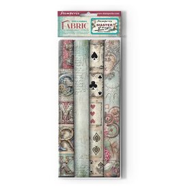 STAMPERIA STAMPERIA MASTER OF MAGIC 12x12 POLYESTER FABRIC SHEETS 4/PK