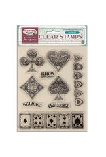 STAMPERIA STAMPERIA MASTER OF MAGIC PLAYING CARDS CLEAR STAMP SET