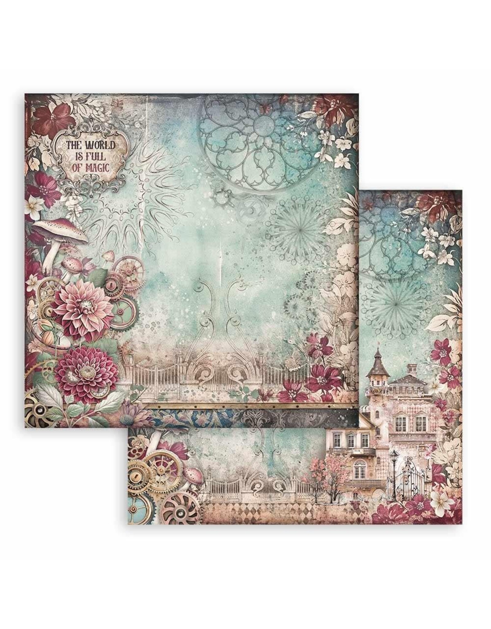 STAMPERIA STAMPERIA MASTER OF MAGIC HOUSE 12x12 CARDSTOCK