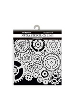 STAMPERIA STAMPERIA GEARS PATTERN 12x12cm STENCIL
