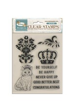 STAMPERIA STAMPERIA ALTEREGO CROWN AND CAT CLEAR STAMP SET