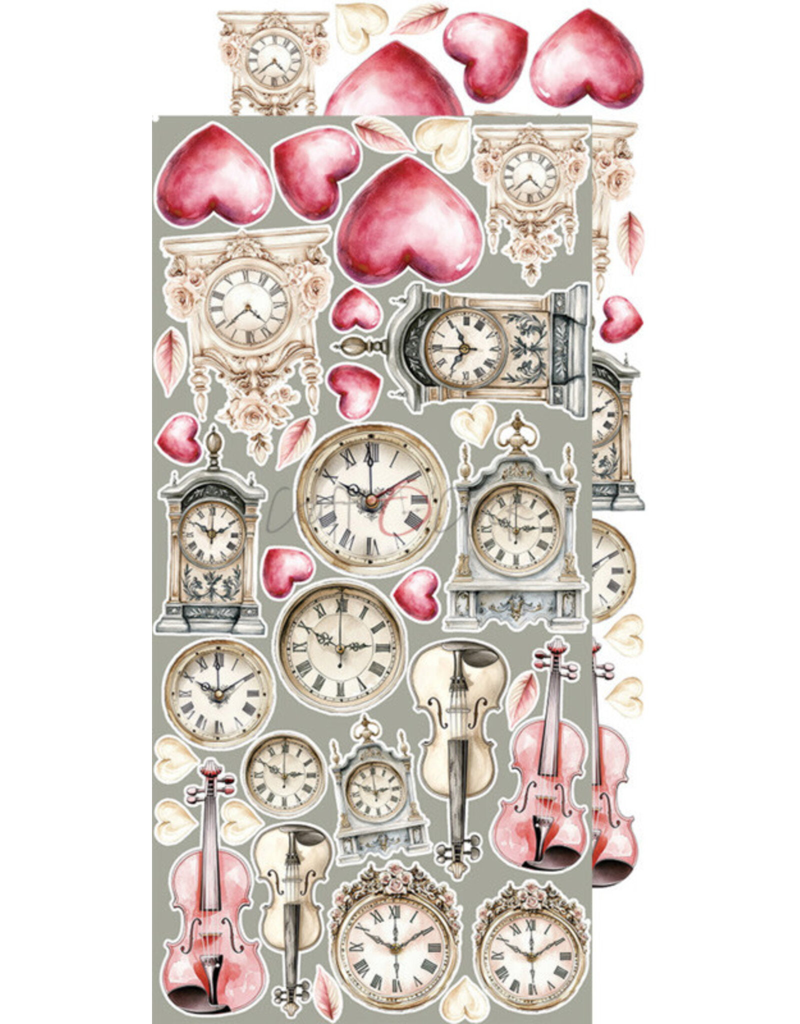 CRAFT O'CLOCK CRAFT O'CLOCK ROSE EMOTIONS EXTRAS SET-MIX 6x12 COLLECTION PACK 18 SHEETS