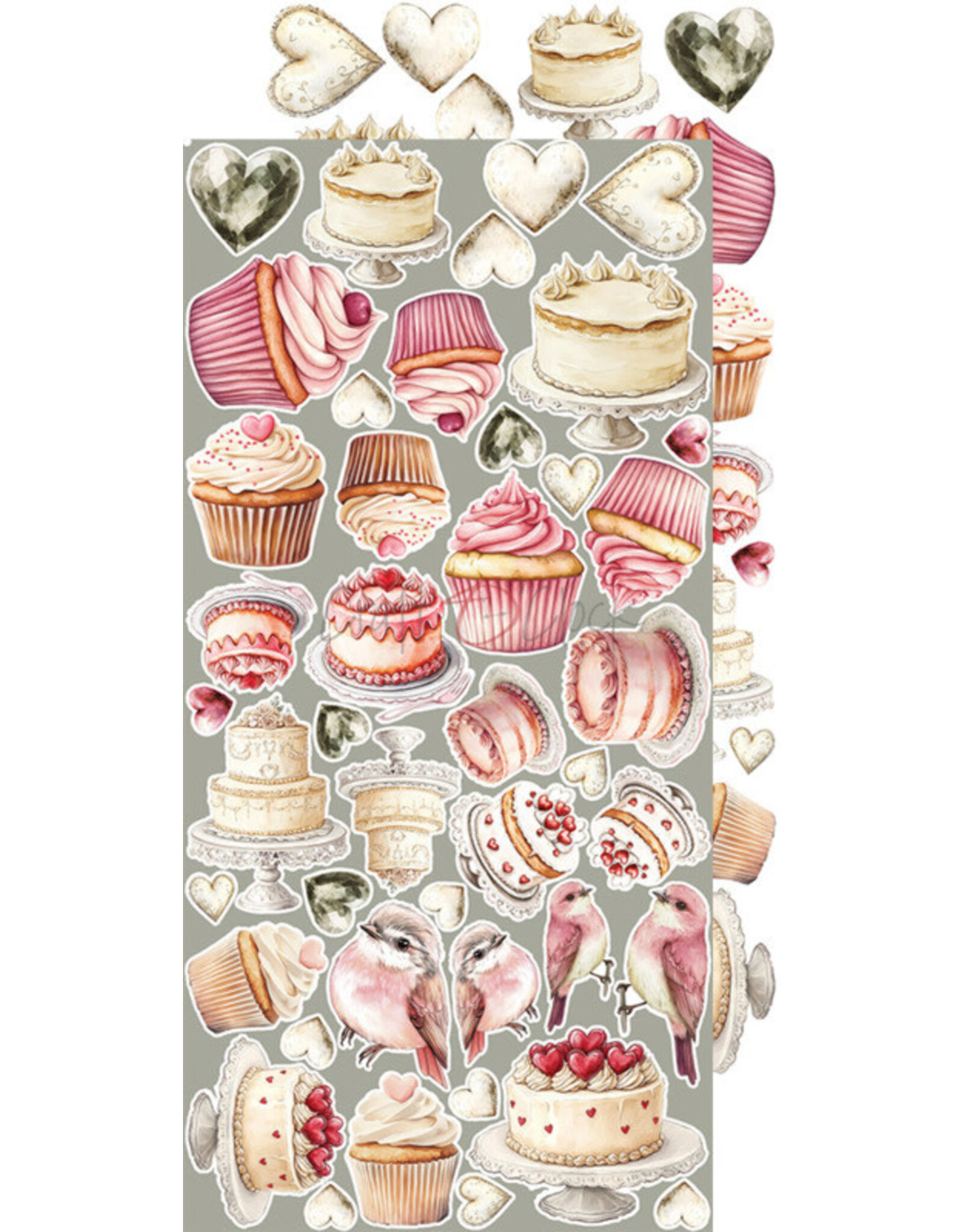 CRAFT O'CLOCK CRAFT O'CLOCK ROSE EMOTIONS EXTRAS SET-MIX 6x12 COLLECTION PACK 18 SHEETS