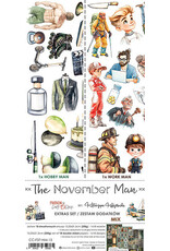 CRAFT O'CLOCK CRAFT O'CLOCK THE NOVEMBER MAN EXTRAS SET-MIX 6x12  COLLECTION PACK 18 SHEETS