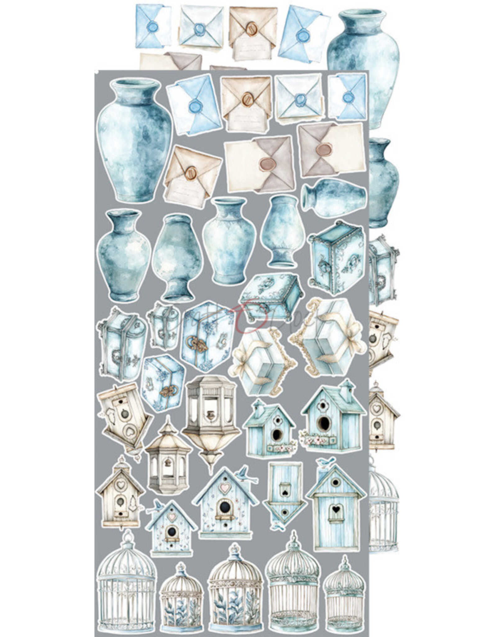 CRAFT O'CLOCK CRAFT O'CLOCK SOMETHING BLUE EXTRAS SET-MIX 6x12  COLLECTION PACK 18 SHEETS