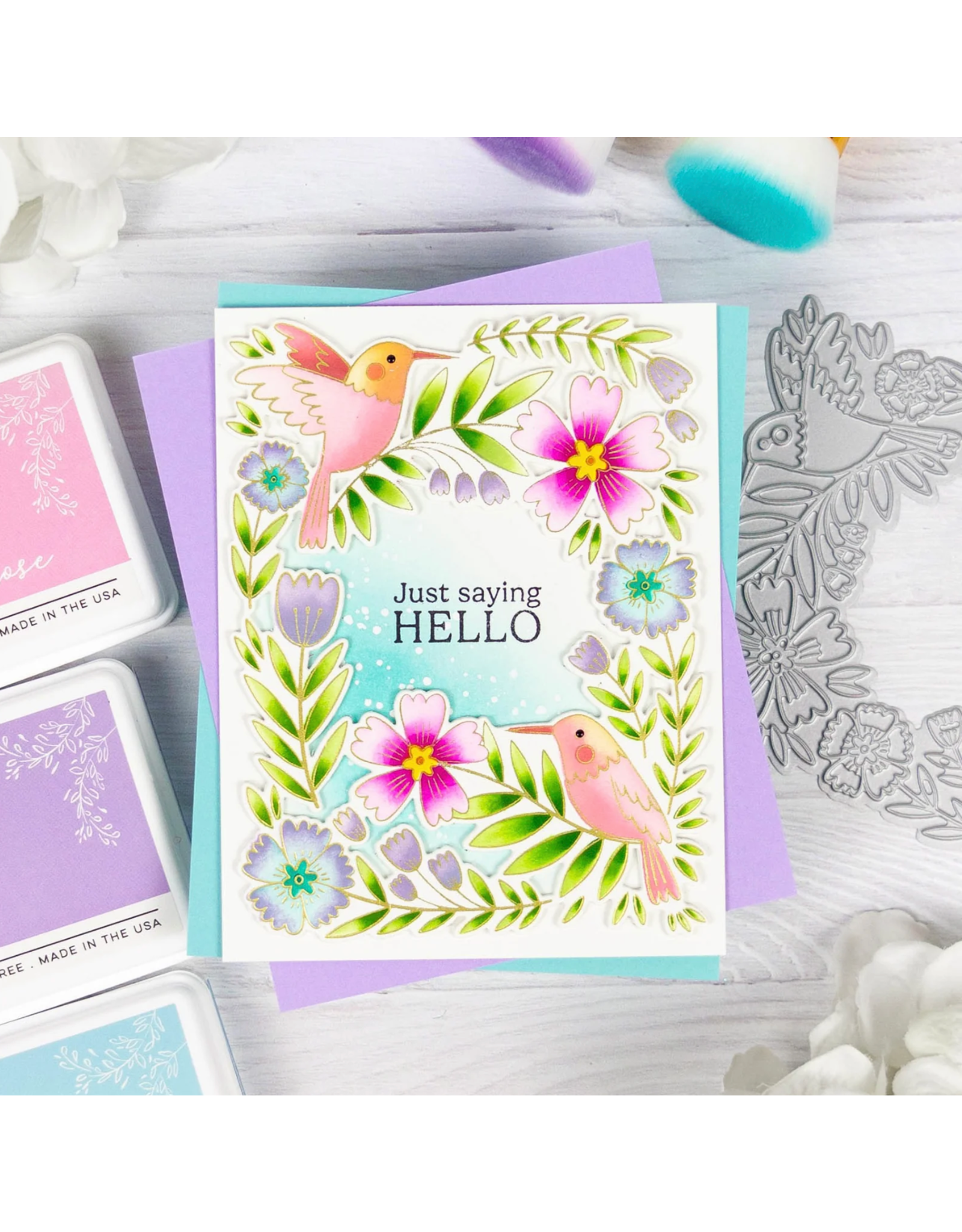 PINKFRESH PINKFRESH STUDIO HAPPY HUMMINGBIRDS PRESS PLATE
