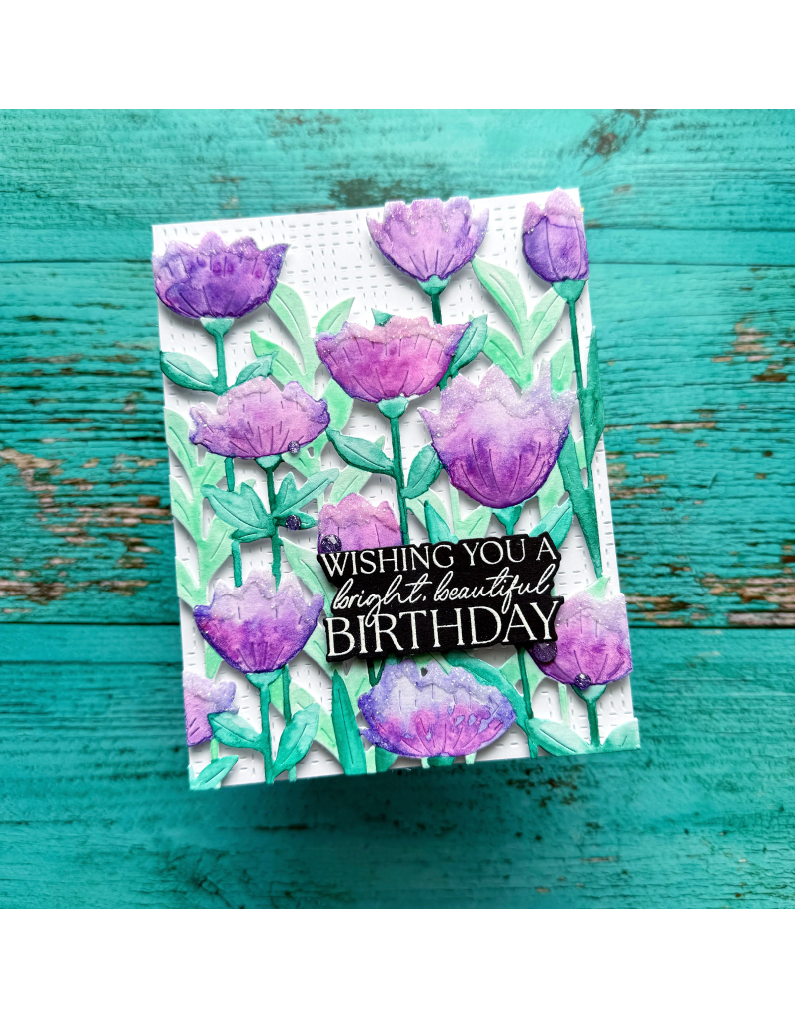 PINKFRESH PINKFRESH STUDIO FLORAL FIELD STENCIL SET 7/PK