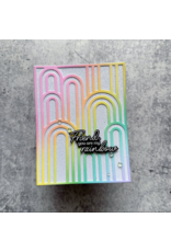 PINKFRESH PINKFRESH STUDIO ELEVATED RAINBOWS STENCIL SET 4/PK