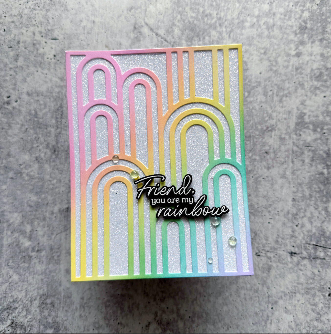 PINKFRESH PINKFRESH STUDIO ELEVATED RAINBOWS STENCIL SET 4/PK