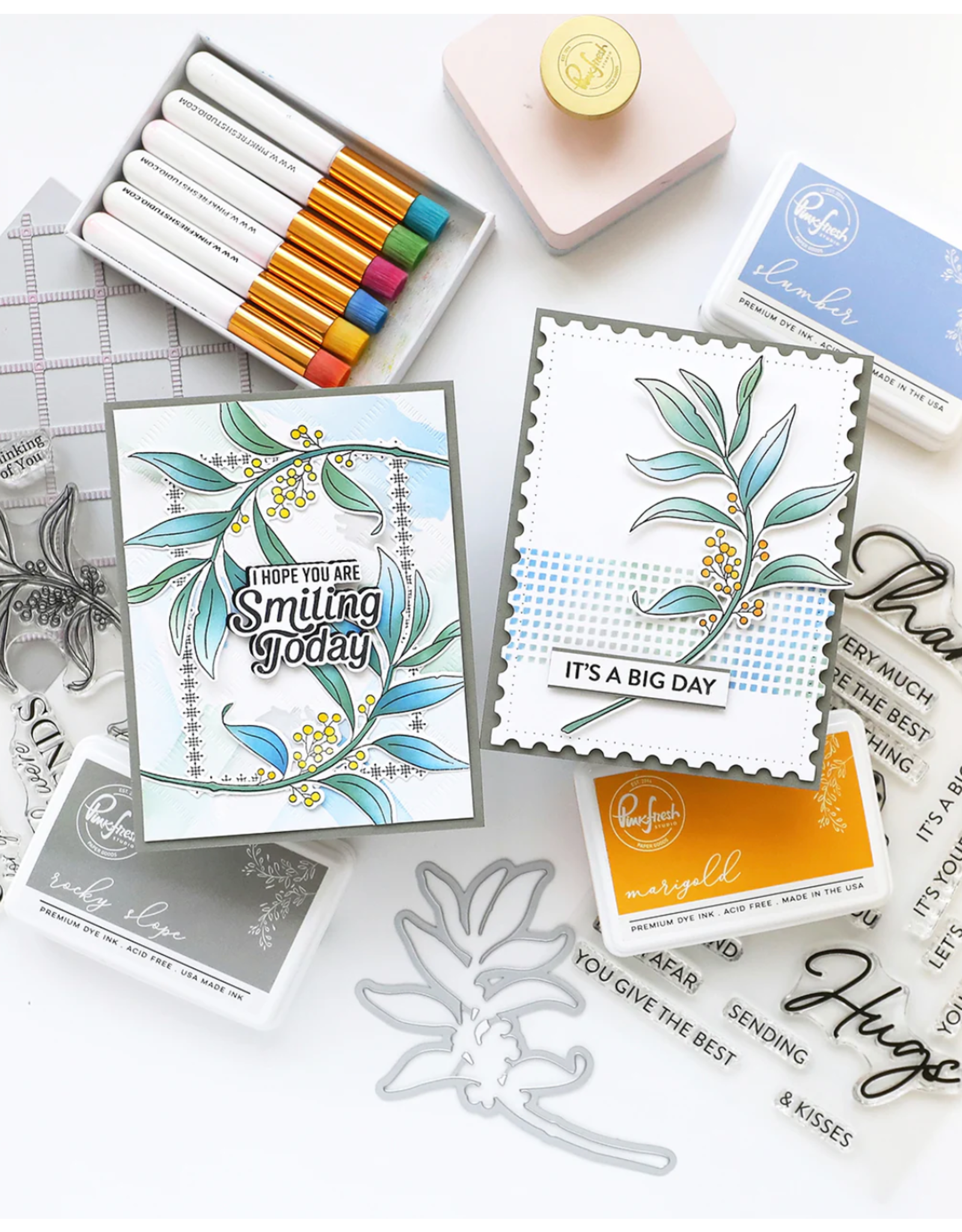 PINKFRESH PINKFRESH STUDIO GRATEFUL GREENERY CLEAR STAMP SET