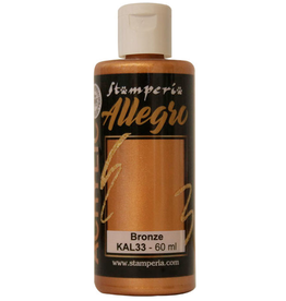 STAMPERIA STAMPERIA ALLEGRO PAINT 60ML BRONZE METALLIC