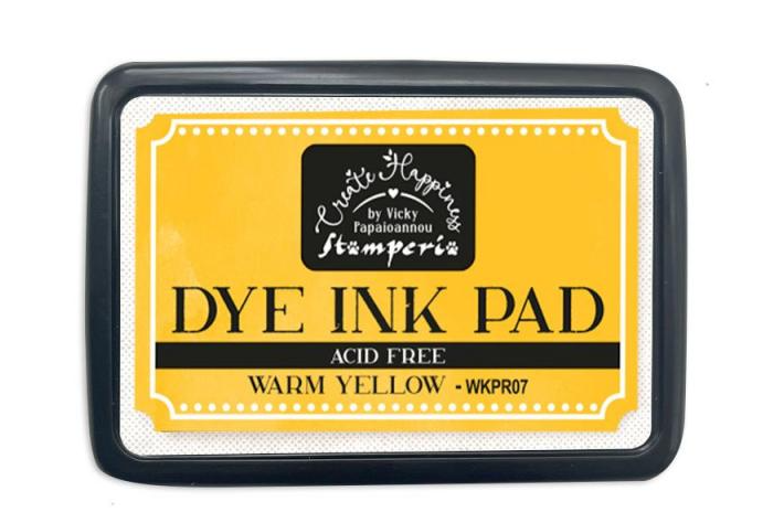 STAMPERIA STAMPERIA VICKY PAPAIOANNOU CREATE HAPPINESS WARM YELLOW DYE INK PAD