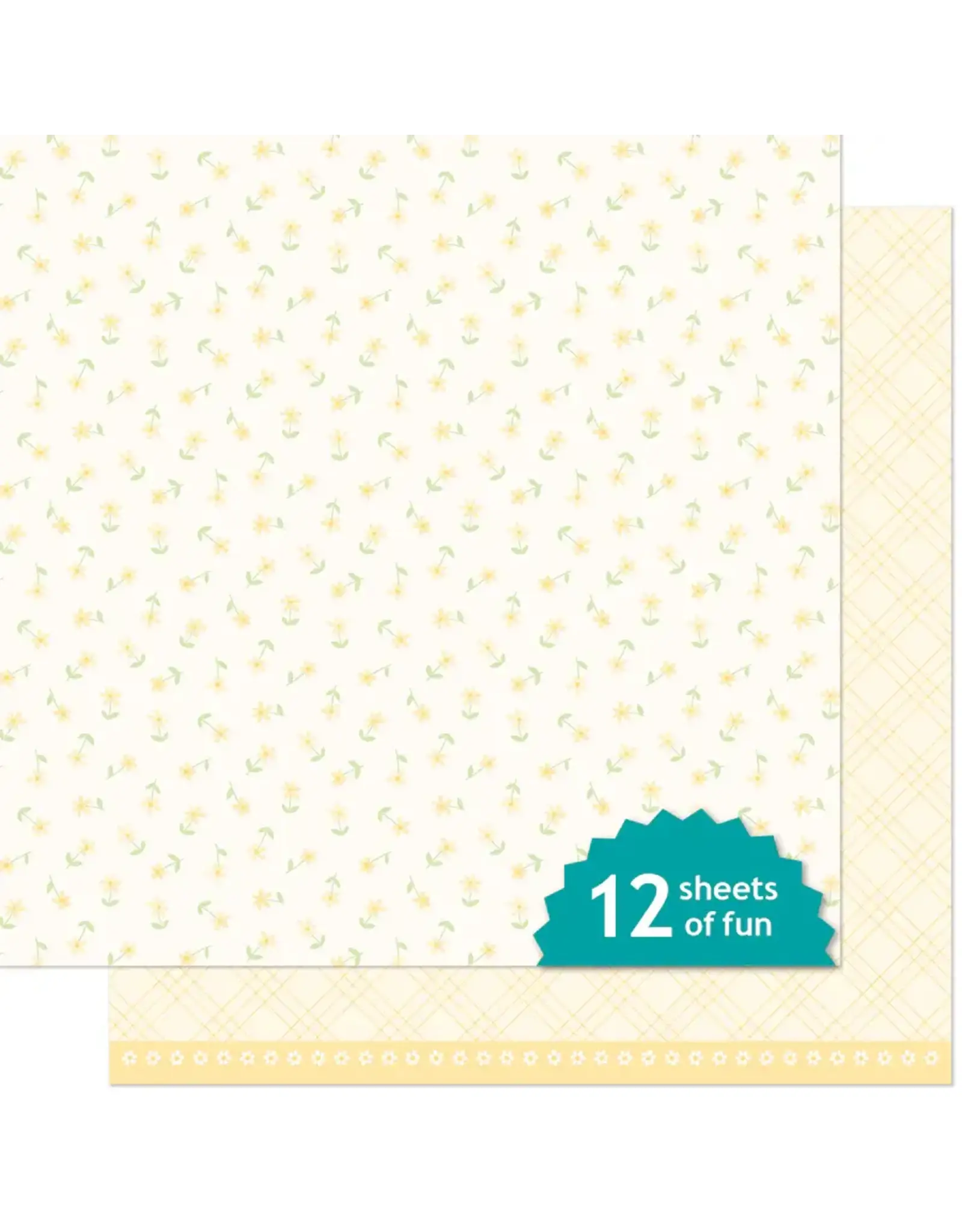 LAWN FAWN LAWN FAWN BITSY BLOOMS DAISY 12x12 CARDSTOCK