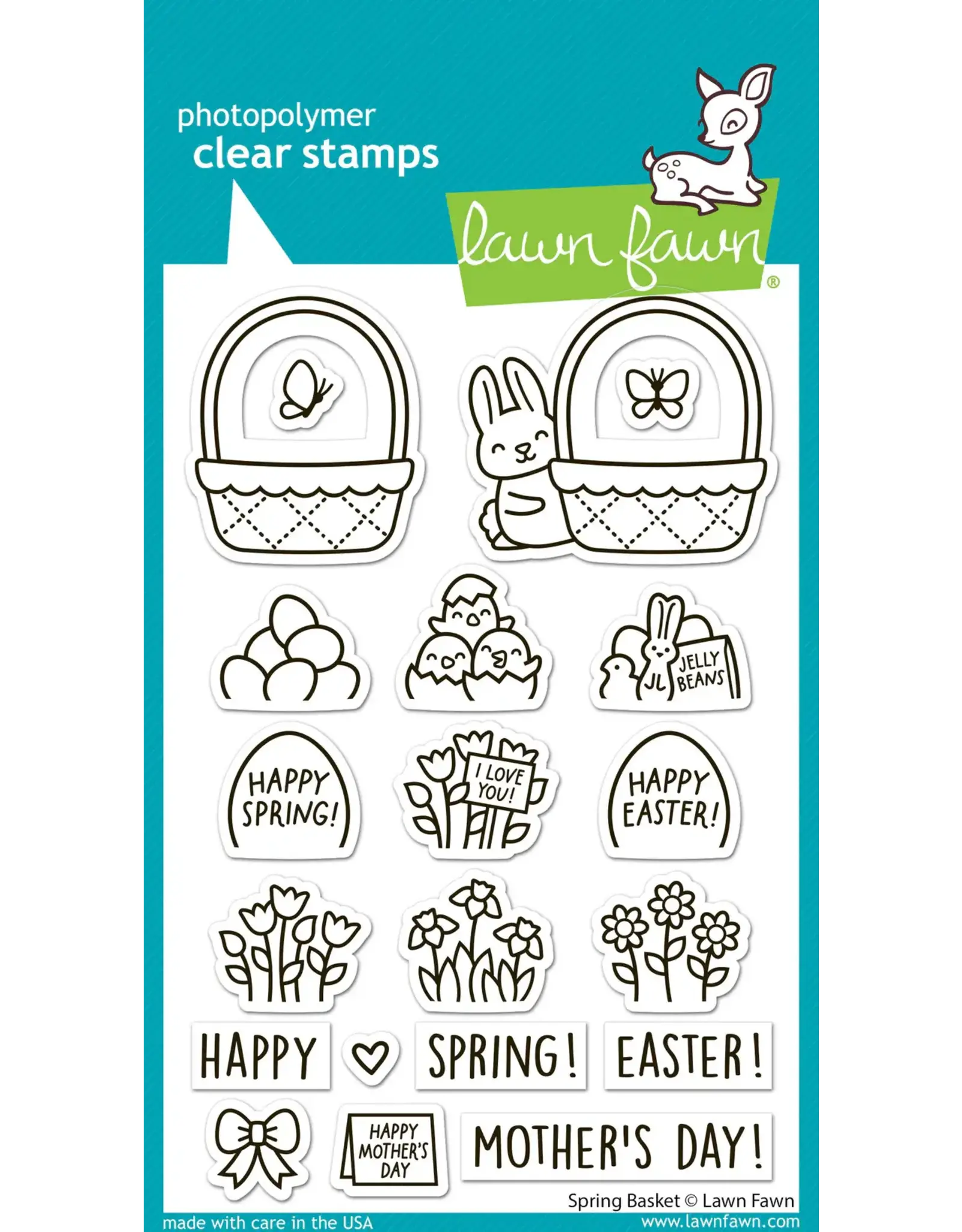 LAWN FAWN LAWN FAWN SPRING BASKET CLEAR STAMP SET