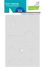 LAWN FAWN LAWN FAWN SPRING BASKET COLORING STENCIL 3/PK