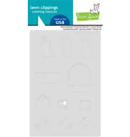 LAWN FAWN LAWN FAWN SPRING BASKET COLORING STENCIL 3/PK