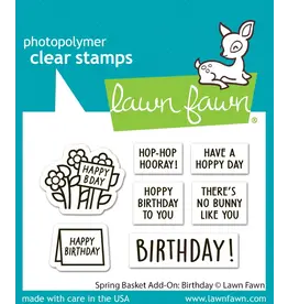 LAWN FAWN LAWN FAWN SPRING BASKET BIRTHDAY ADD-ON CLEAR STAMP SET