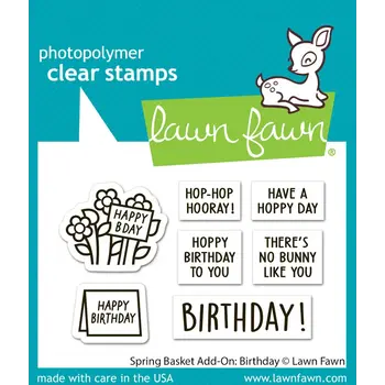 LAWN FAWN LAWN FAWN SPRING BASKET BIRTHDAY ADD-ON CLEAR STAMP SET