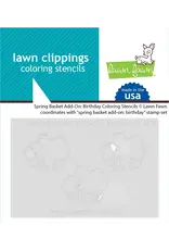 LAWN FAWN LAWN FAWN SPRING BASKET BIRTHDAY ADD-ON COLORING STENCIL 2/PK