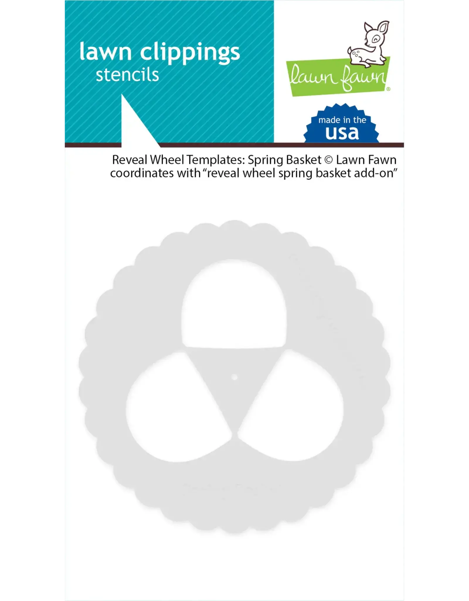 LAWN FAWN LAWN FAWN REVEAL WHEEL TEMPLATES SPRING BASKET STENCIL