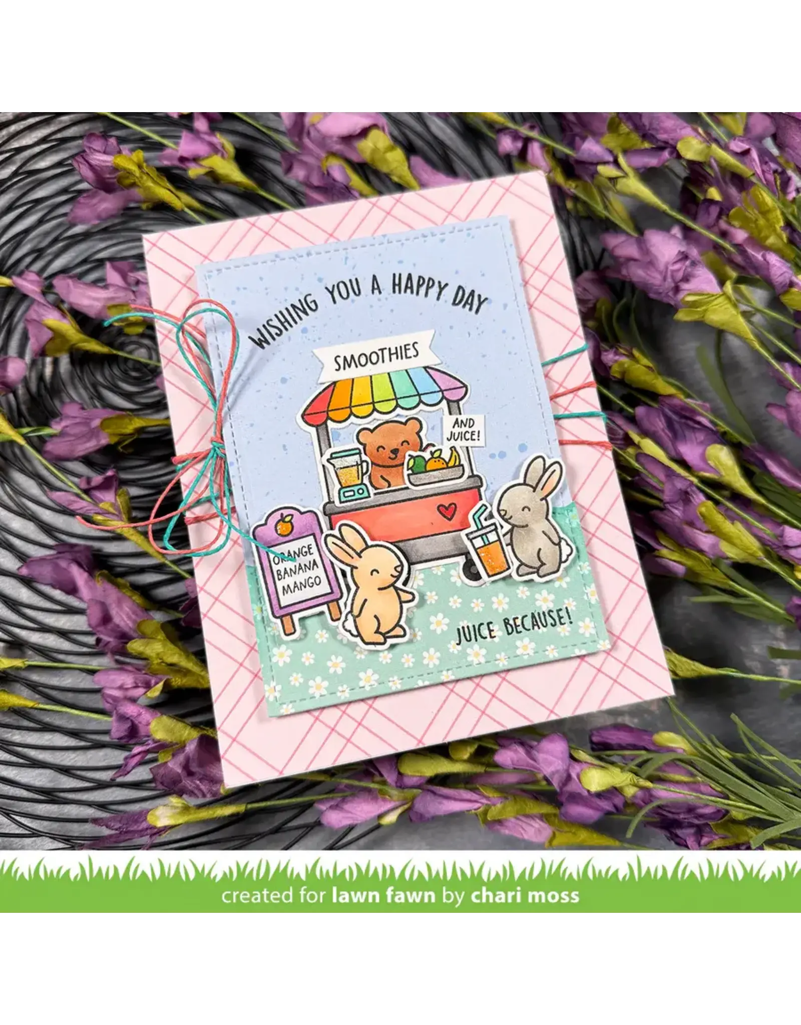 LAWN FAWN LAWN FAWN TREAT CART SMOOTHIES 'N JUICE ADD-ON CLEAR STAMP SET